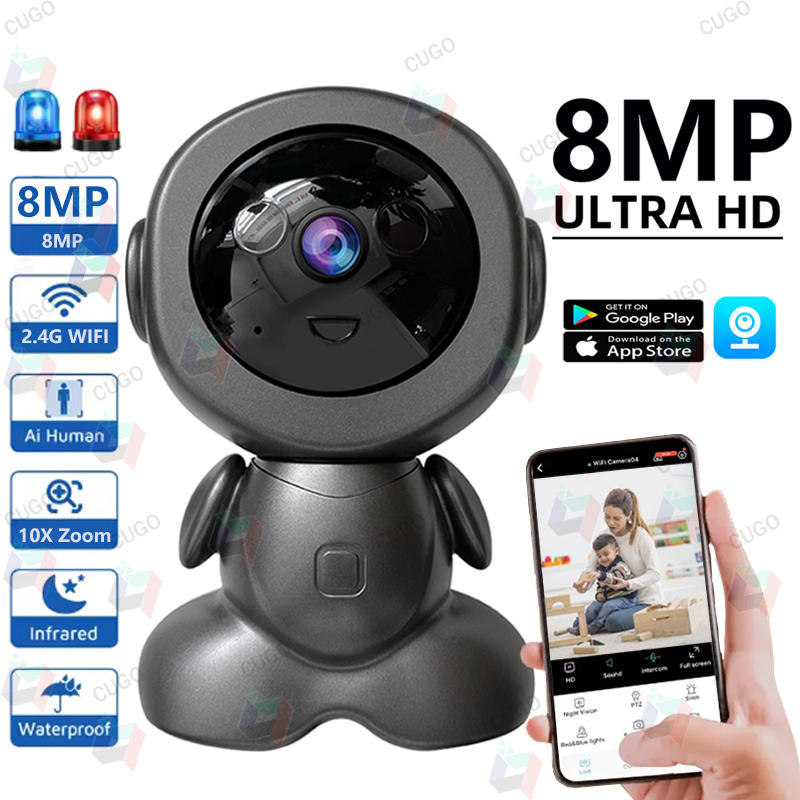 8MP WiFi監視ロボットカメラ PTZセキュリティベビー - Smart Home Camera Ezviz のレビューと価格