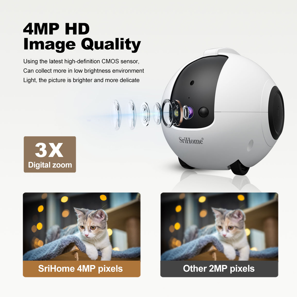 Srihome 4MPモバイルインテリジェントロボットカメラ - Smart Home Camera Ezviz のレビューと価格