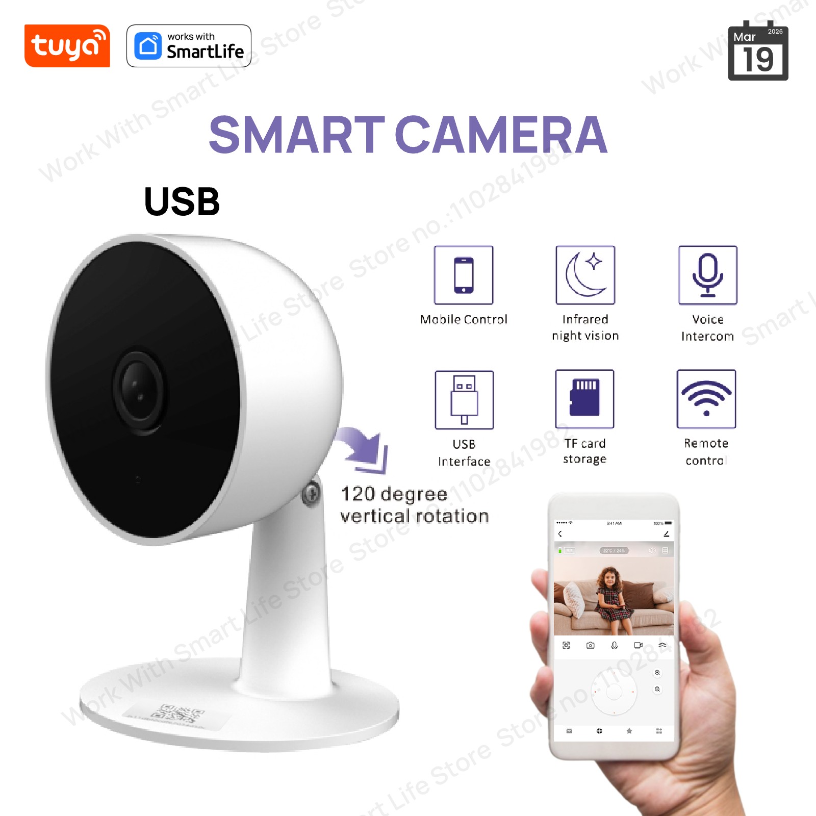 Tuyaスマート2MP HD屋内ホームセキュリティカメラ（赤 - Smart Home Camera Ezviz のレビューと価格