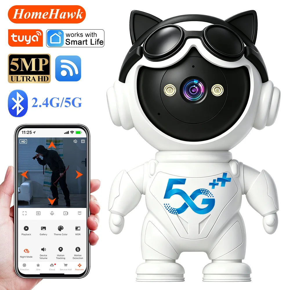 TuyaスマートワイヤレスIPカメラミニWiFi屋内ロボット - Smart Home Camera Ezviz のレビューと価格